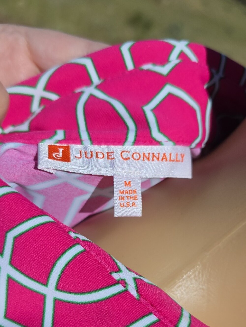Jude Connally Hot Pink Geometric Shirt Dress - Picture 2 of 5
